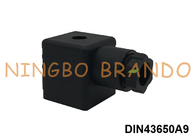 DIN43650A PG9 2P+E connettore di bobina della valvola solenoide IP65 AC DC Nero