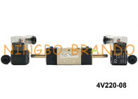 BSPT 1/4&quot; tipo luce elettrica DC24V di 4V220-08 AirTAC di controllo del doppio pneumatico dell'elettrovalvola a solenoide