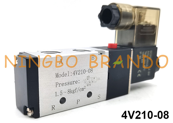 singolo tipo modo pneumatico DC24V AC220V di Airtac della bobina 4V210-08 dell'elettrovalvola a solenoide 5/2