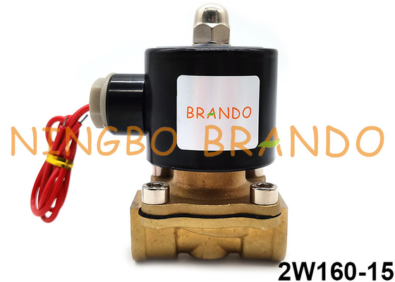elettrovalvola a solenoide chiusa normale d'ottone ad azione diretta 2W160-15 per l'olio gas-aria dell'acqua