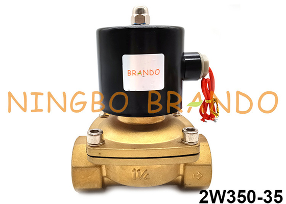 azione diretta chiusa normale d'ottone dell'elettrovalvola a solenoide 2W350-35 per il gas di aria dell'olio dell'acqua