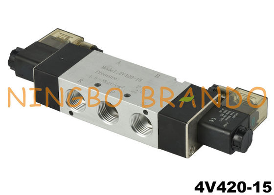 4V420-15 1/2" 5/2 elettrovalvola aria pneumatica DC24V AC220V