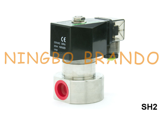 Elettrovalvola a solenoide ad alta pressione di acciaio inossidabile 100 Antivari 3/8&quot; 1/2» 220VAC 110VAC