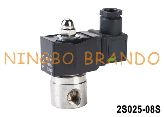 2S025-08 1/4' Valvola solenoide in acciaio inossidabile ad azione diretta 24V 220V