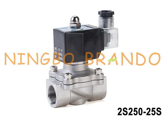 2S250-25 1' Valvola solenoide in acciaio inossidabile per olio di gas d'acqua 24V 220V