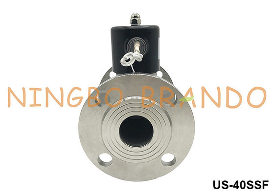 DN40 Valvola solenoide in acciaio inossidabile a vapore caldo a flangia 1.5'' 24V 110V 220V