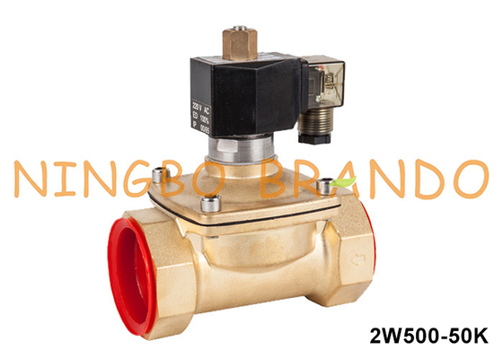 2'' 2 Way Normalmente aperta Valvola solenoide ad acqua di ottone 220VAC 110VAC 24VDC 12VDC