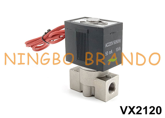 SMC Tipo VX2120-02 Valvola solenoide in acciaio inossidabile 1/4' 24V 220V