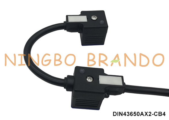 Connessione a bobina di doppia testa DIN43650A per doppia valvola solenoide con cavo stampato