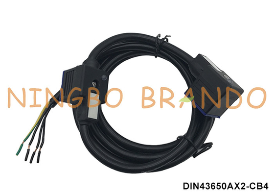 Connessione a bobina di doppia testa DIN43650A per doppia valvola solenoide con cavo stampato