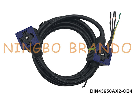 Connessione a bobina di doppia testa DIN43650A per doppia valvola solenoide con cavo stampato
