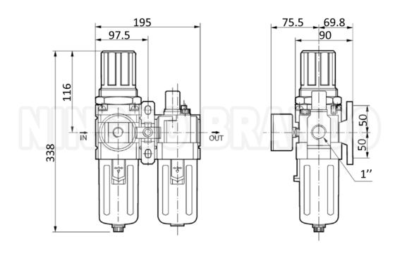 AC5010-06 AC5010-10 SMC Tipo di filtro pneumatico combinato F.R.L.