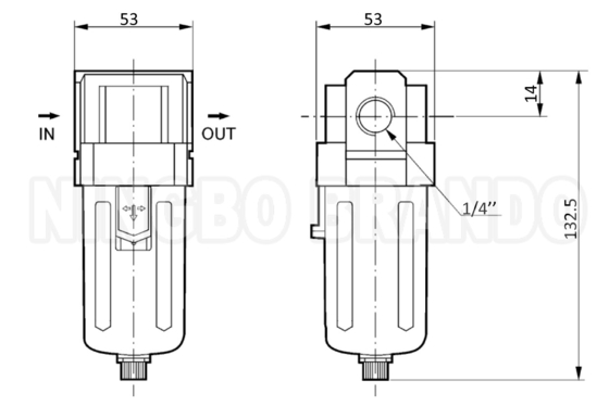 SMC Tipo AF3000-02 AF3000-03 Filtro pneumatico per combinazione FRL