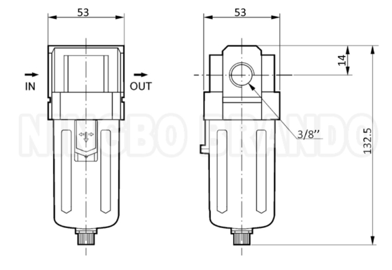 SMC Tipo AF3000-02 AF3000-03 Filtro pneumatico per combinazione FRL