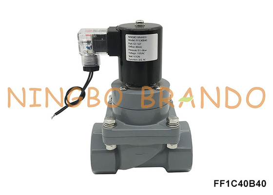 1-1/2' DN40 Valvola solenoide anticorrosione CPVC per acido chimico 220V 24V