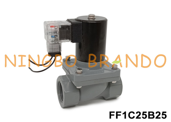 1' DN25 Valvola solenoide anticorrosiva con corpo CPVC 24V 110V 220V