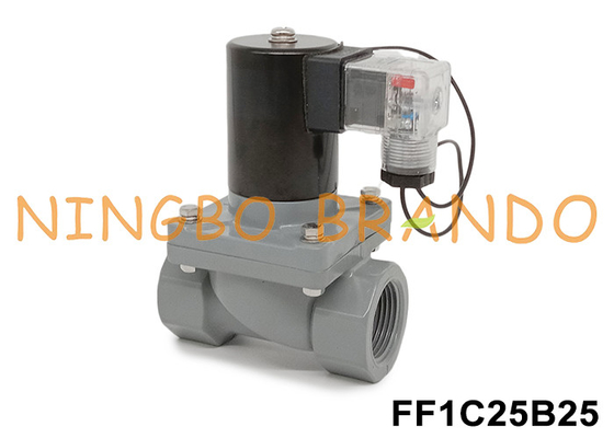1' DN25 Valvola solenoide anticorrosiva con corpo CPVC 24V 110V 220V