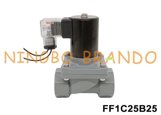 1' DN25 Valvola solenoide anticorrosiva con corpo CPVC 24V 110V 220V