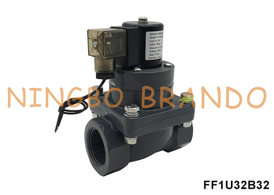1-1/4' DN32 Valvola solenoide UPVC resistente alla corrosione per acidi chimici 24V 220V