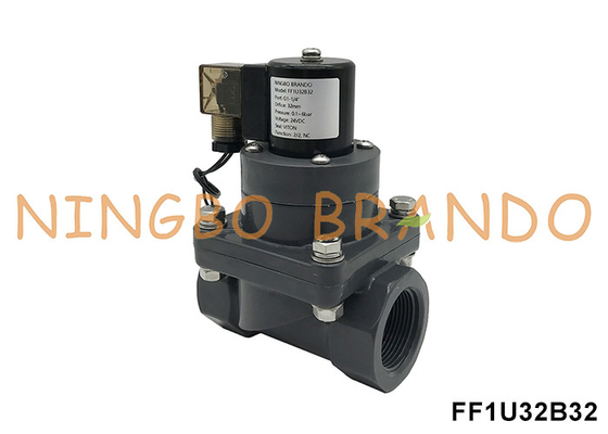 1-1/4' DN32 Valvola solenoide UPVC resistente alla corrosione per acidi chimici 24V 220V