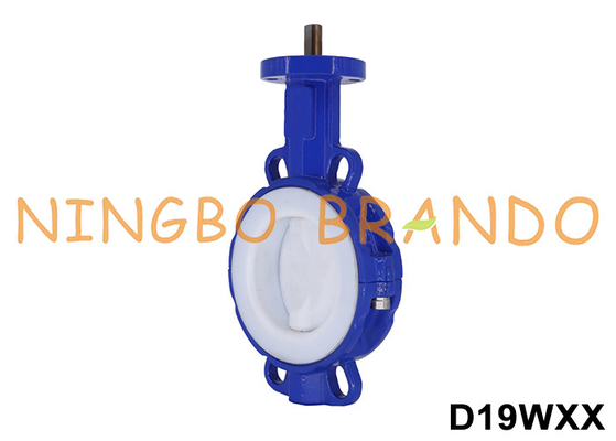 Valvola a farfalla tipo wafer senza testa rivestita in PTFE da DN40 a DN700