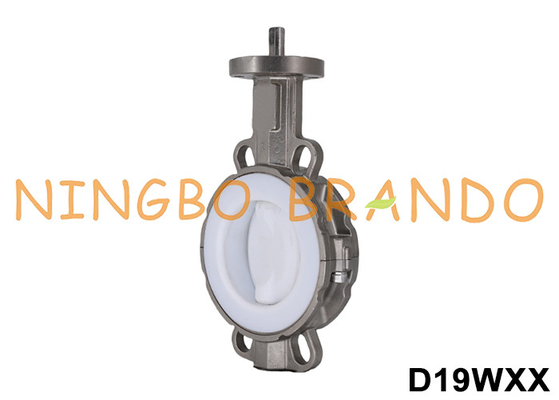 Valvola a farfalla tipo wafer senza testa rivestita in PTFE da DN40 a DN700