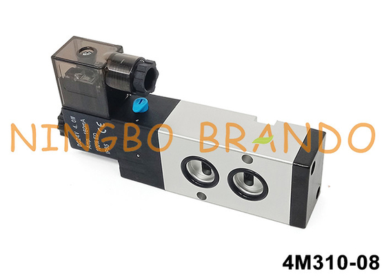 Airtac Tipo 4M310-08 Namur Pilot Solenoide Valve 5/2 Way 24V 220V