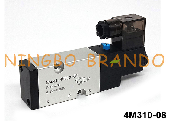 Airtac Tipo 4M310-08 Namur Pilot Solenoide Valve 5/2 Way 24V 220V