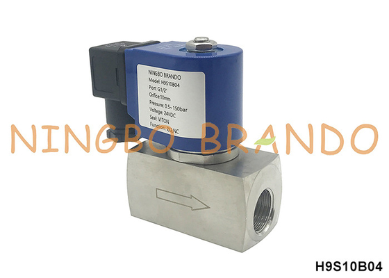 150 bar 1/2'' Valvola solenoide ad alta pressione per acqua gas aria 24V 110V 220V