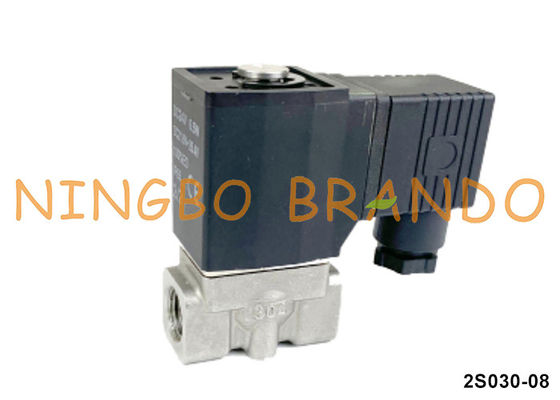 2S030-08 Valvola solenoide in acciaio inossidabile tipo Airtac 24V 110V 220V 1/4'