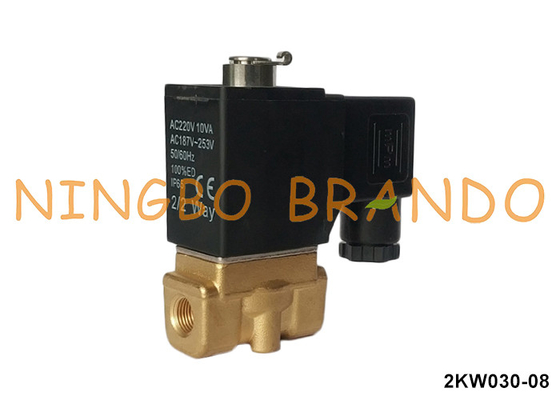2KW030-08 Tipo Airtac Valvola solenoide in ottone normalmente aperta 220V 110V 24V 1/4'