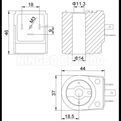PM-60 Bobina elettrovalvola a getto pulsato Taeha Type 24VDC 110VAC 220VAC