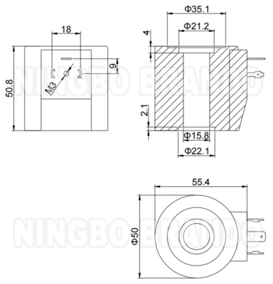 Bobina elettrovalvola per refrigerazione ad ammoniaca DC24V AC110V AC220V 22VA 15W