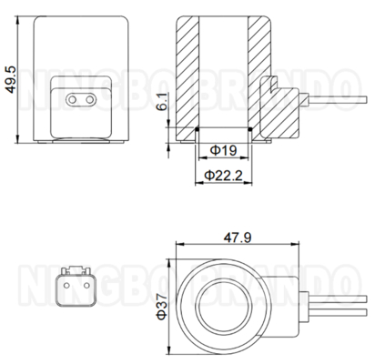Bobina valvola di blocco di sicurezza pilota 12V 24V per escavatore XE60/75/80/135/150/200/215/230