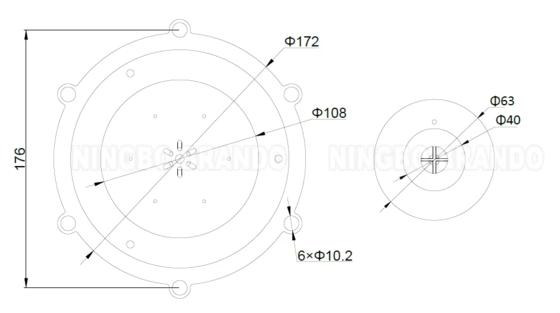 Kit diaframma M/D102 TPE per elettrovalvola a getto pulsato per collettore di polveri Autel da 3,5'' 4''