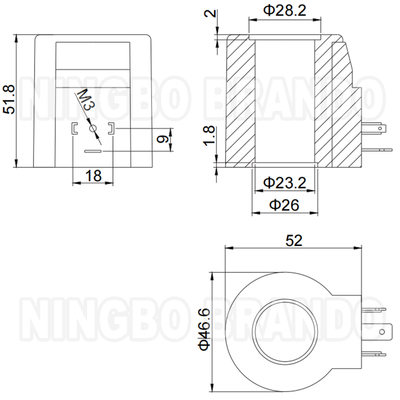 Tipo Yuken DSG-03 bobina idraulica della valvola solenoide DC12V DC24V 28W 38W