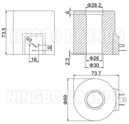 Bobina solenoide idraulica per valvola direzionale serie Yuken DSG-03 12V 24V 220V
