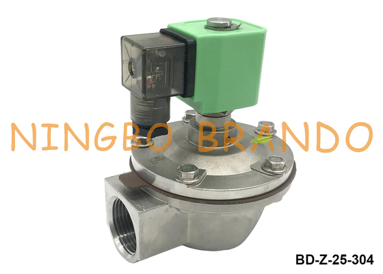 1" valvola del getto di impulso del diaframma del solenoide dell'acciaio inossidabile per il collettore di polveri 24V 110V 220V