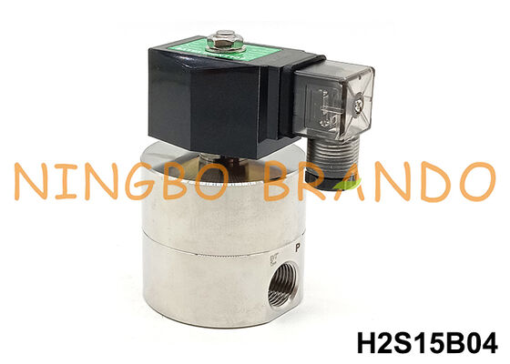 Valvola a solenoide in acciaio inossidabile ad alta pressione 200 bar da 1/2'' 24V 110V 220V