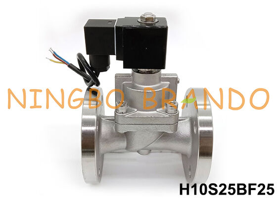 Valvola a solenoide alta pressione in acciaio inox con flangia da 1'' 100 bar 24V 220V