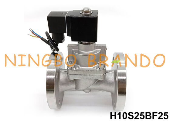 Valvola a solenoide alta pressione in acciaio inox con flangia da 1'' 100 bar 24V 220V