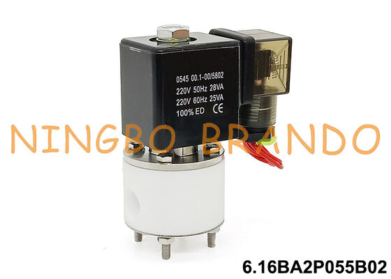 Valvola solenoide anti-corrosione a corpo acido alcalino PTFE da 1/4' 24V 220V