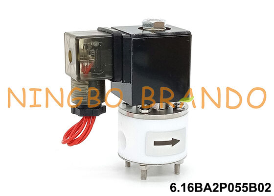 Valvola solenoide anti-corrosione a corpo acido alcalino PTFE da 1/4' 24V 220V