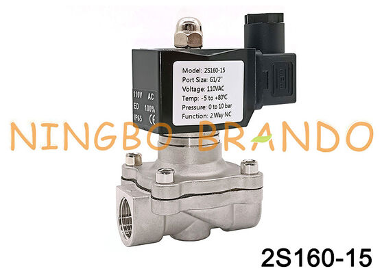 Valvola a membrana in acciaio inossidabile a 2/2 vie da 1/2 pollici 2S160-15