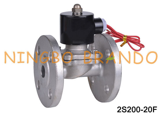 Flangia DN20 Elettrovalvola a solenoide in acciaio inossidabile NC a 2 vie 2S200-20