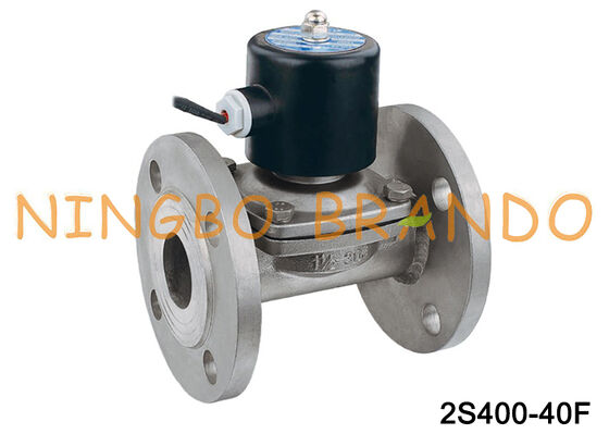 DN40 Flange 2S400-40 Valvola solenoide NC a due vie in acciaio inossidabile