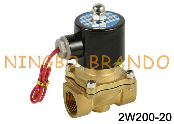 2W200-20 3/4' Valvola solenoide in ottone 2/2 via normalmente chiusa 24V 110V 220V