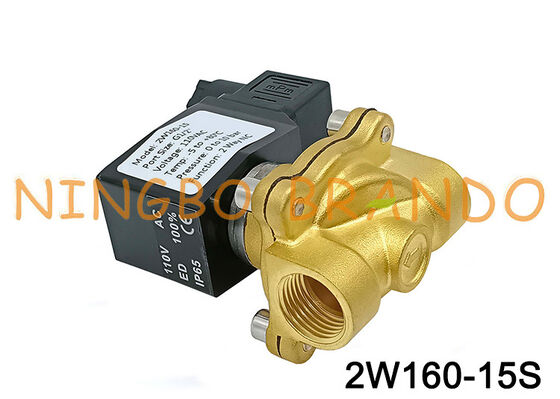 Elettrovalvola a solenoide in ottone a 2 vie normalmente chiusa da 1/2 '' 2W160-15