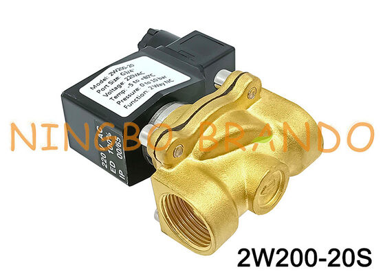 Elettrovalvola a solenoide in ottone normalmente chiusa 2W200-20 da 3/4" 24V 110V 220V