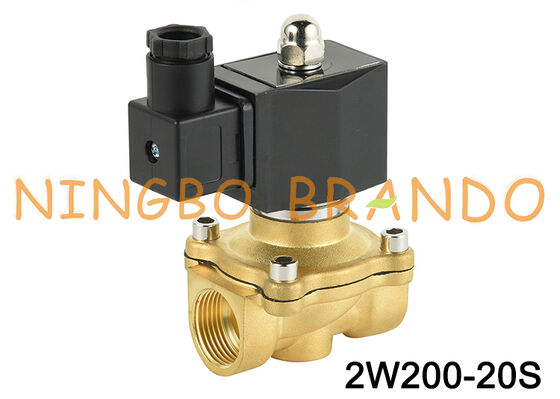 Elettrovalvola a solenoide in ottone normalmente chiusa 2W200-20 da 3/4" 24V 110V 220V